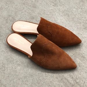 NEW Cole Haan Western Suede Slides Mules Flats Shoes
